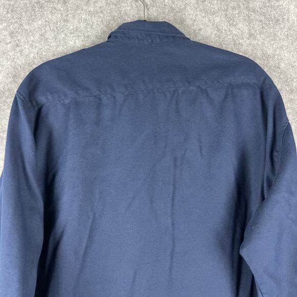 Tecgen FR Shirt Mens XL Blue Button Down Flame Resistant ATPV 8.0 Workwear - Picture 10 of 16